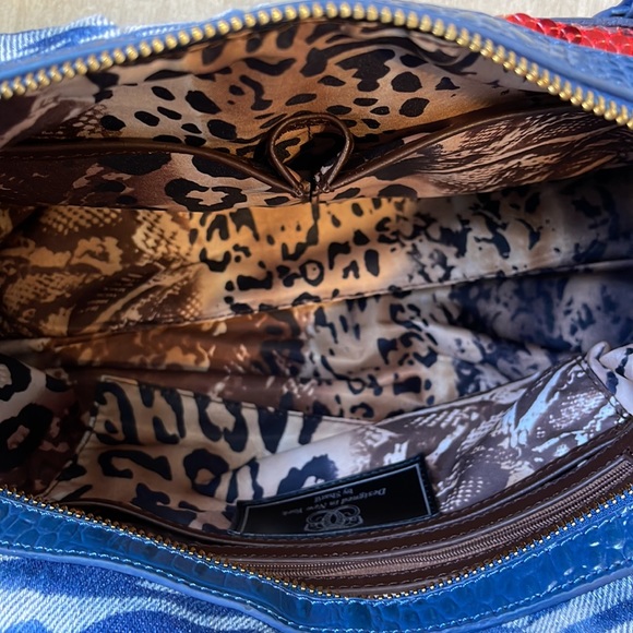 Sharif Denim 1827 Patriotic Bag With Stars & Stripes Sequins & Studs Bag - Picture 12 of 16